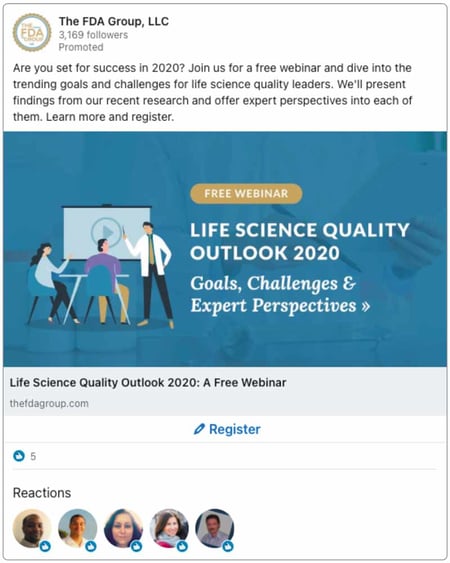 FDA Group LinkedIn post